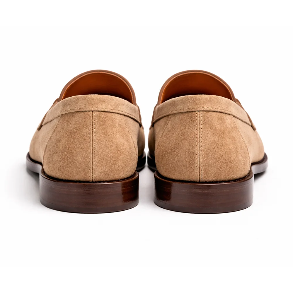 Men’s Beige Suede Horsebit Loafers - Men's leather shoes Pakistan