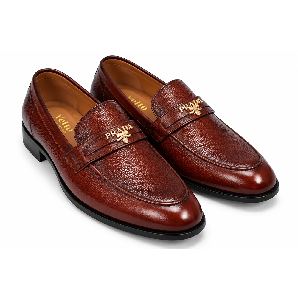 Premium Textured Leather Loafers
