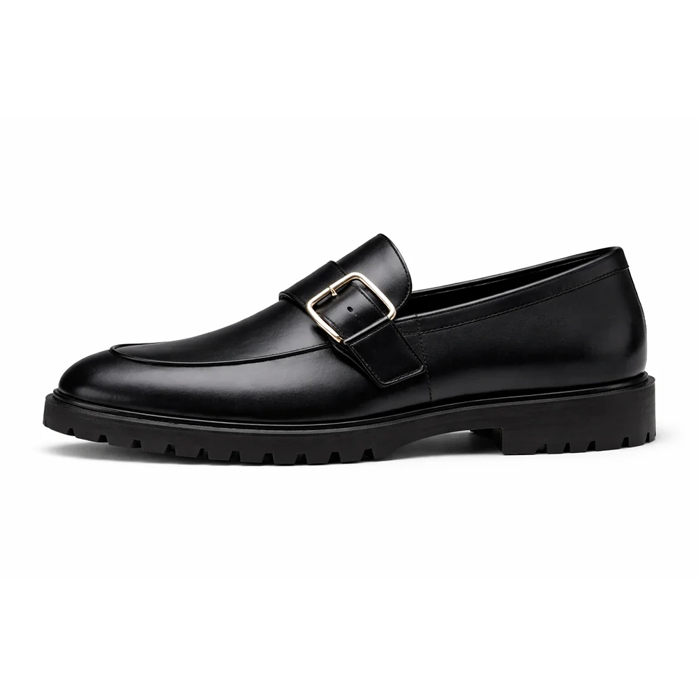 Men’s Leather Buckle Loafers - Men's leather shoes Pakistan