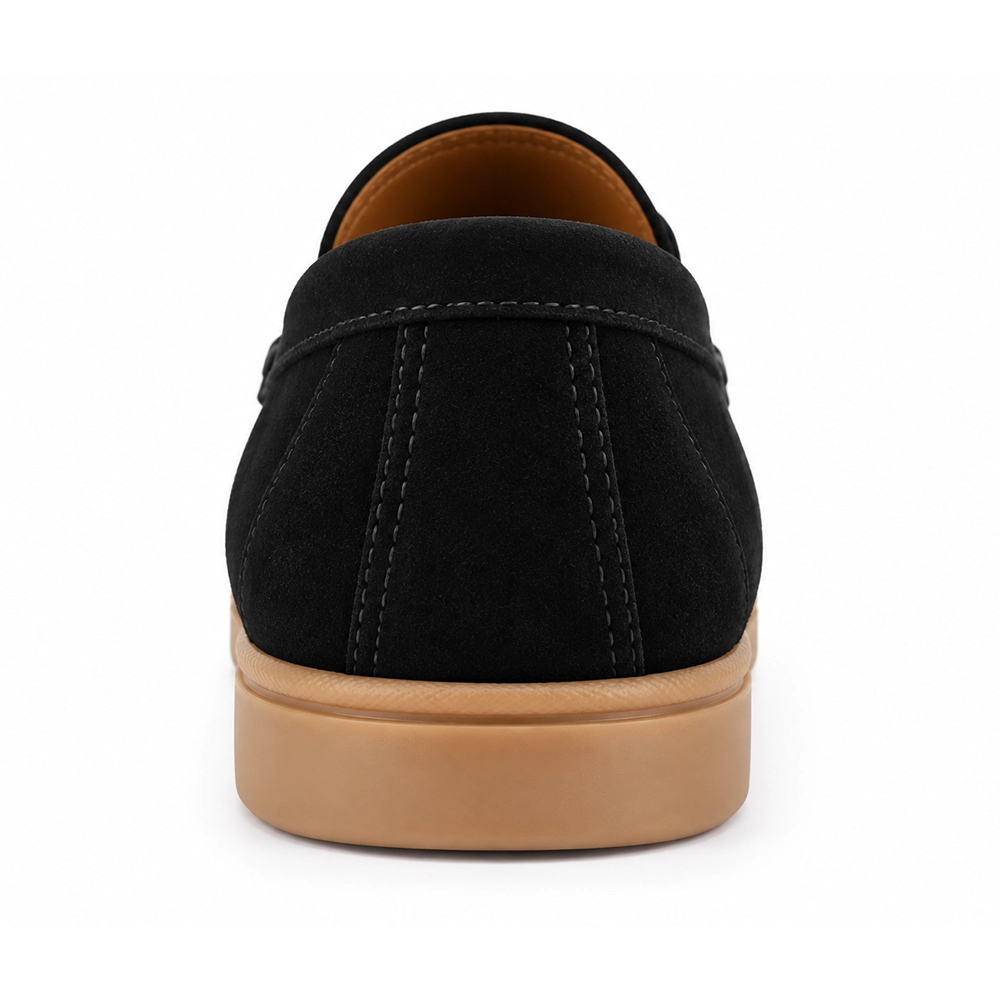 Men’s Black Suede Leather Loafers – Casual Slip-On Shoes - Men's leather shoes Pakistan