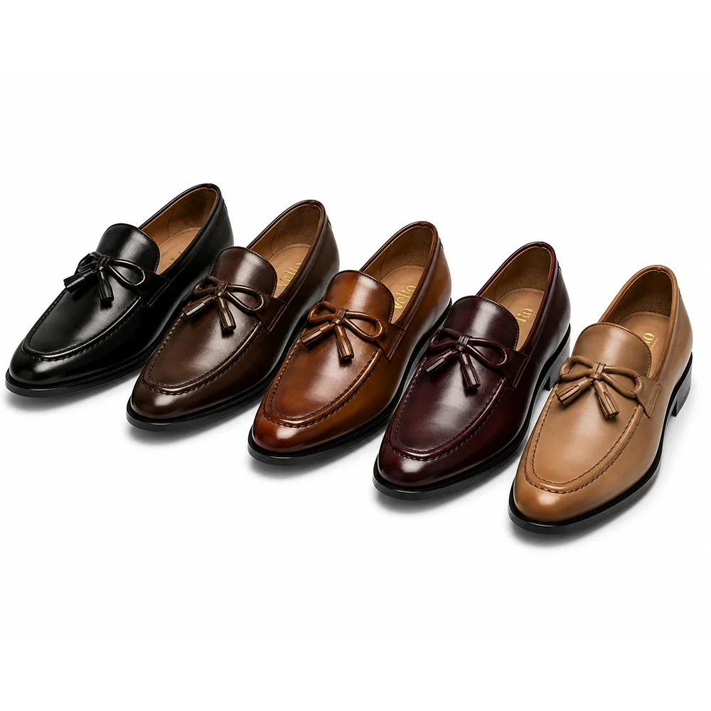 Men’s Dark Brown Tassel Loafers – Premium Leather Slip-On Formal Shoes