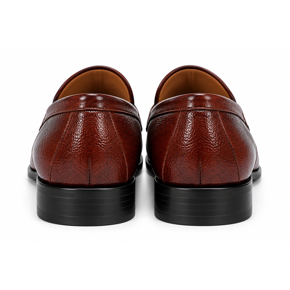 Premium Textured Leather Loafers Alternate View