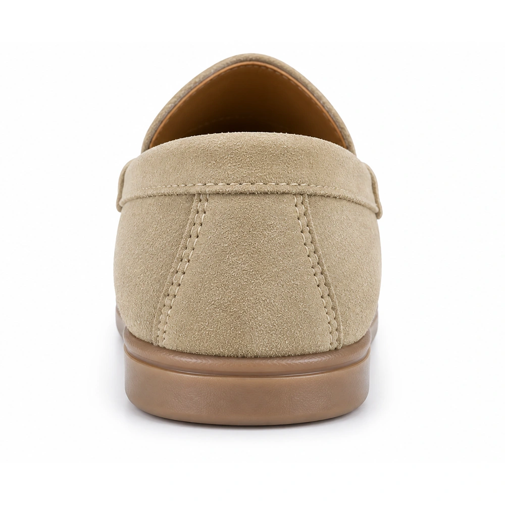 Men’s Beige Suede Leather Loafers – Casual Slip-On Shoes - Men's leather shoes Pakistan
