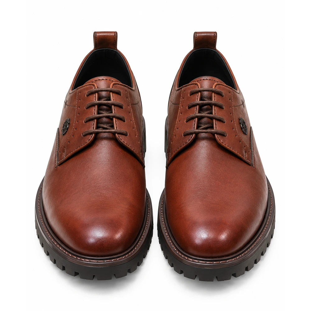 Premium Brown Derby Shoes Alternate View
