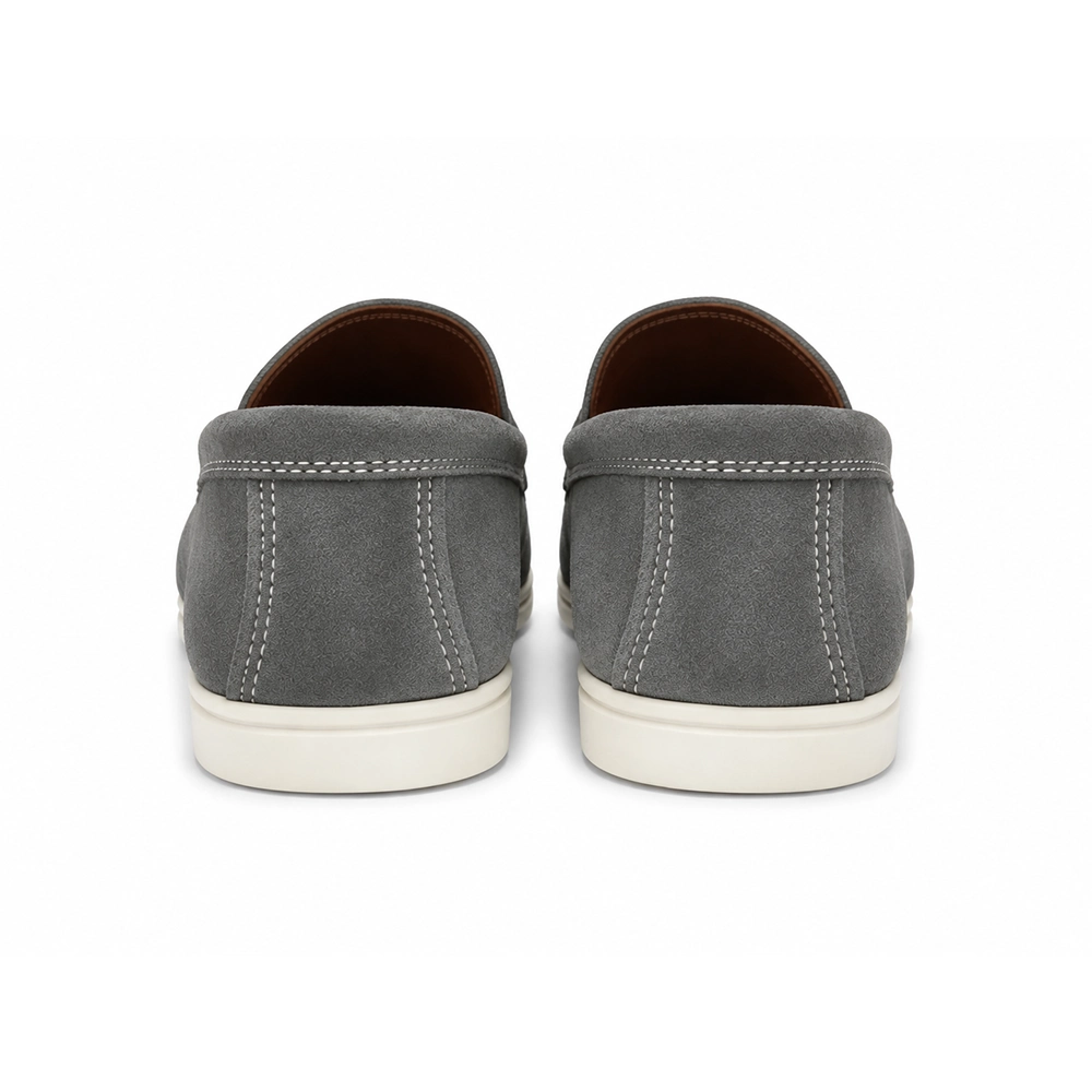 Premium Grey Suede Leather Casual Loafers for Men - Men's leather shoes Pakistan