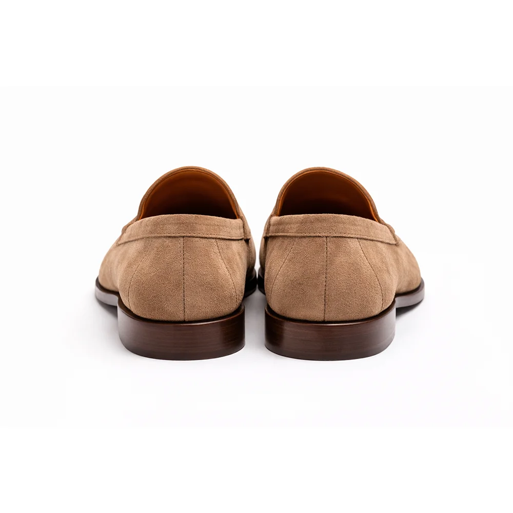 Men’s Beige Suede Plain Loafers - Men's leather shoes Pakistan